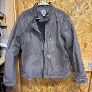 Carhartt Women's (L) Full Swing Sherpa Lined Taupe Utility Jacket Warm